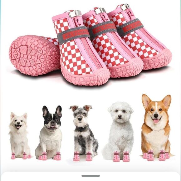 Doggie shoes sz 1 sz 3 please see pics for approximate sizing nib - Picture 1 of 10